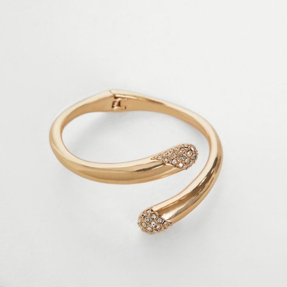 BCBG Pave Twist Cuff in Gold
